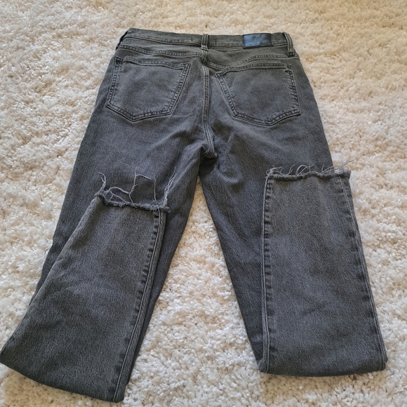 Madewell‎ The Perfect Vintage Jean Gray/Black Straight Leg Jeans 27T Inseam.29" - Picture 5 of 10